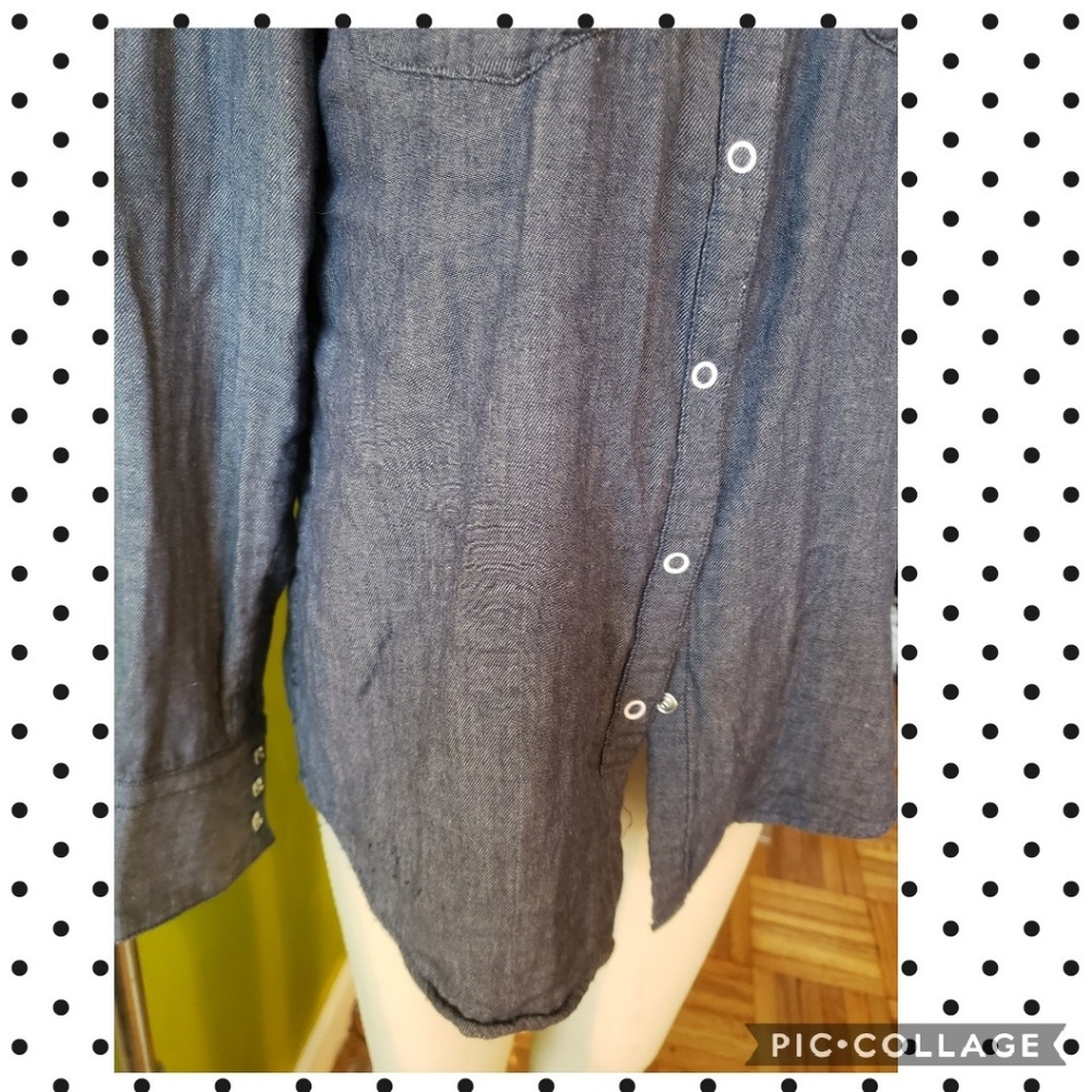 rag & bone Denim Chambray Corbett Western shirt - Picture 2 of 8